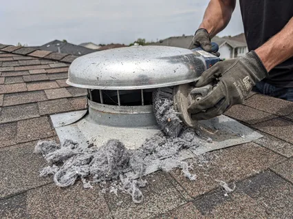 Cleaning Dryer Vent On Roof in Monroe
