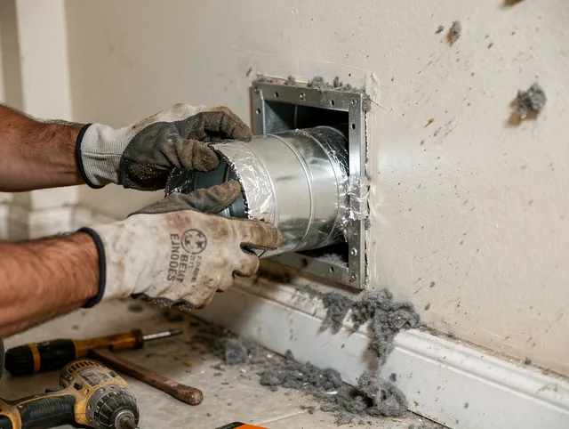 Professional dryer vent repair and installation by Monroe Dryer Vent Cleaning in Monroe
