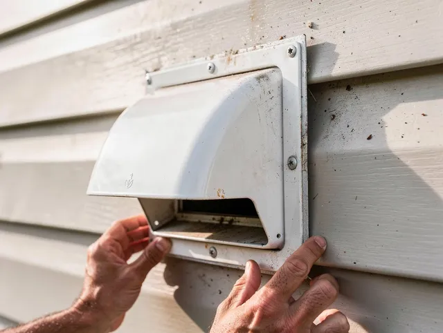 Monroe Dryer Vent Cleaning technician delivering thorough residential dryer vent cleaning service in Monroe